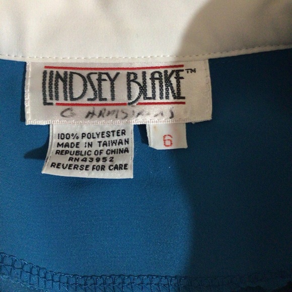 VINTAGE Robin’s Egg Blue Drop Waist Dress EUC - Picture 6 of 7